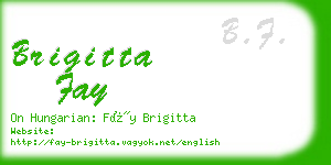 brigitta fay business card